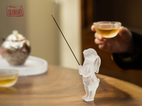 Porte-encens en cristal luxueux avec motif de lapin, emballage en boîte cadeau, adapté pour offrir en cadeau ou pour un usage personnel