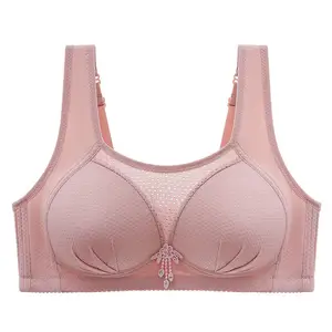 Cross-border large size thin wireless women's underwear push up breathable upper support anti-slip bra factory direct supply