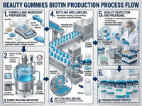Gummies à la biotine 255 000 MCG haute puissance, complément pour la croissance des cheveux, collagène, kératine pour femmes adultes, éclaircissement de la peau, croissance des ongles