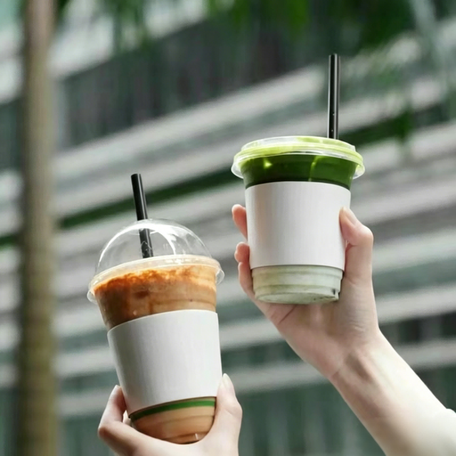 10-24oz Disposable High Clear PP Blister Iced Coffee Cold Drink Boba Bubble Cups Customizable Logo UV Printed Lids
