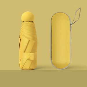 Parapluie de poche mini capsule anti-UV UPF 50+, pliable en 5 sections, léger et compact, idéal pour le soleil et la pluie en voyage - Product Image 3