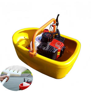 Bomba autocebante <span class=keywords><strong>de</strong></span> gasolina portátil, Mini motor <span class=keywords><strong>de</strong></span> gasolina multiusos rojo, bomba <span class=keywords><strong>de</strong></span> agua con rociador tipo barco flotante - Product Image 4