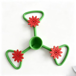Comedero Portátil Desmontable para Colibríes, Tres Puertos, Forma de Flor, Comedero Colgante para Pájaros al Aire Libre, para Beber Agua - Product Image 2