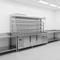 Réfrigérateur vitrine en acier inoxydable pour malatang - Refroidisseur réfrigéré pour fruits, légumes, viande et fruits de mer