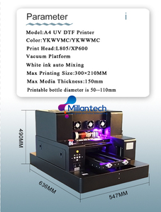 Nouvelle arrivée, imprimante UV A4, machine d'impression à plat, imprimante automatique UV A3, imprimante directe pour coques de téléphone, acrylique, métal, cuir - Product Image 3