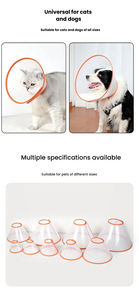 Kerah Pelindung Anjing dan Kucing Model Elizabethan dari Plastik <span class=keywords><strong>PU</strong></span>, Motif Polos Lucu, Lembut, Baru, untuk Pemulihan - Product Image 5