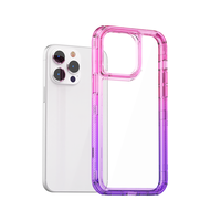 Luxe dégradé couleurs pare-chocs acrylique clair dur couverture arrière cristal coque de téléphone pour TECNO SPARK GO 2025 4 en 1 étui