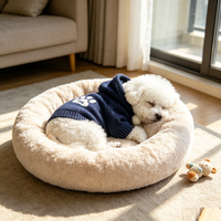 Pull douillet d'hiver pour chien, motif sapin de Noël rayé, col roulé tricoté, vêtements chauds pour chiot et chat