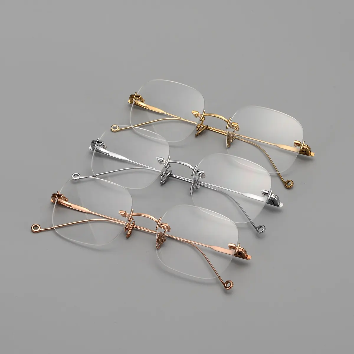 Shenzhen factory spot frameless titanium glasses neutral titanium Frame Optical High Quality Eyewear Myopia Glass