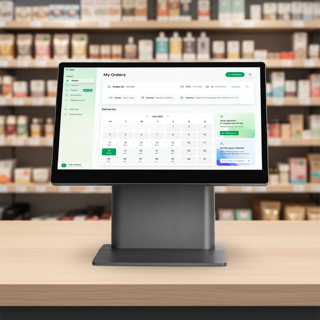 High-End Designed 15.6 Inch Touch Screen windows 10/11 POS System Aluminum Alloy Supermarket Payment Terminal