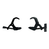 Crochet de botte d'étape de tête mobile de pince légère en aluminium argenté et noir pour l'éclairage d'étape accrochant