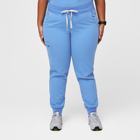 Logo personnalisé anti-rides polyester rayonne spandex tissu à séchage rapide uniforme d'hôpital gommages coupe ajustée pantalon de jogging pour spa