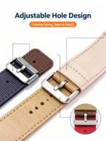 Nouvelle Arrivée Laihe - Bracelet de Montre Connectée de Luxe Sportif Respirant et Ajustable en Nylon Étanche 22mm avec Boucle Ardillon - Vente Chaude