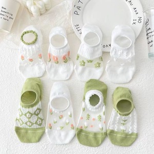 Women Summer Mesh Anti-Slip Solid Ankle <b>Socks</b> Medium Thickness Breathable Invisible Custom Colors - Product Image 1