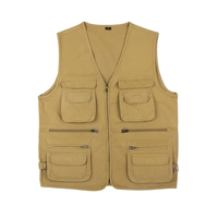 Gilet utilitaire personnalisé unisexe formel respirant multi-poches en coton pour la chasse, la pêche, le safari et la randonnée