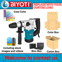 Perceuse à béton haute puissance Biyoti BYT-2603F 1200W, marteau de démolition professionnel 26 mm pour perçage de trous dans les murs en pierre