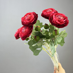 Ranúnculo Asiático Artificial de Alta Simulación con 2 Cabezas, 49 cm, para Decoración de Bodas y Hogar - Product Image 1