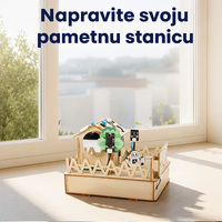 ACEBOTT NOUVEAU Kit d'initiation à la maison intelligente ESP32 IoT Écologique DIY Kits programmables STEM pour enfants Maison en bois pour Arduino