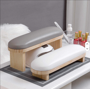 Suministros de Manicura para Salón, Cojín de Madera y Cuero para Manicura, Reposabrazos, Almohada para Manos para Arte de Uñas - Product Image 5