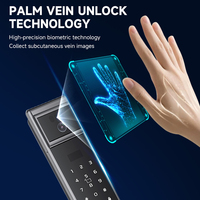 Cerradura Inteligente con Reconocimiento Facial 3D UIELOCK QB60, Cámara de Aluminio, Compatible con Contraseña en la Nube/Tarjeta/Rostro/Venosa Palmar, Desbloqueo Remoto