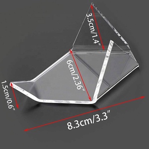 Présentoirs triangulaires en acrylique transparent personnalisés en gros avec 5 packs par lot pour la présentation - Product Image 3