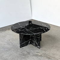 Table basse ronde en marbre naturel de luxe, table d'appoint moderne pour salon, OEM ODM disponible