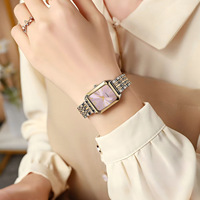 Montre à quartz rectangulaire pour femme, montre-bracelet analogique de luxe, Reloj Mujer, horloge pour filles, cadeau