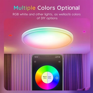 ไฟเพดานอัจฉริยะ 24W พร้อมรีโมทคอนโทรล ไฟ LED RGBCW สำหรับห้องนั่งเล่น - Product Image 2