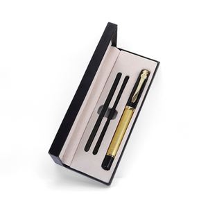 Branded 0.5mm Executive Rosewood Pattern Black Luxury Metal Business Gel <b>Pens</b> Custom Logo With Gift <b>Box</b> - Product Image 2