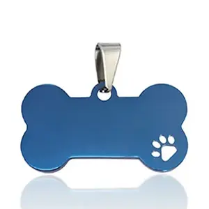 Customize Logo Laser Dog Tags Engraving Stainless Steel Metal Blank Necklace Dog Tag
