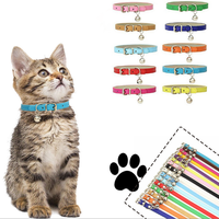 Collier durable pour animaux de compagnie Colliers réglables en cuir PU Cloches Produits pour chiens pour animaux de compagnie Accessoires pour chiens