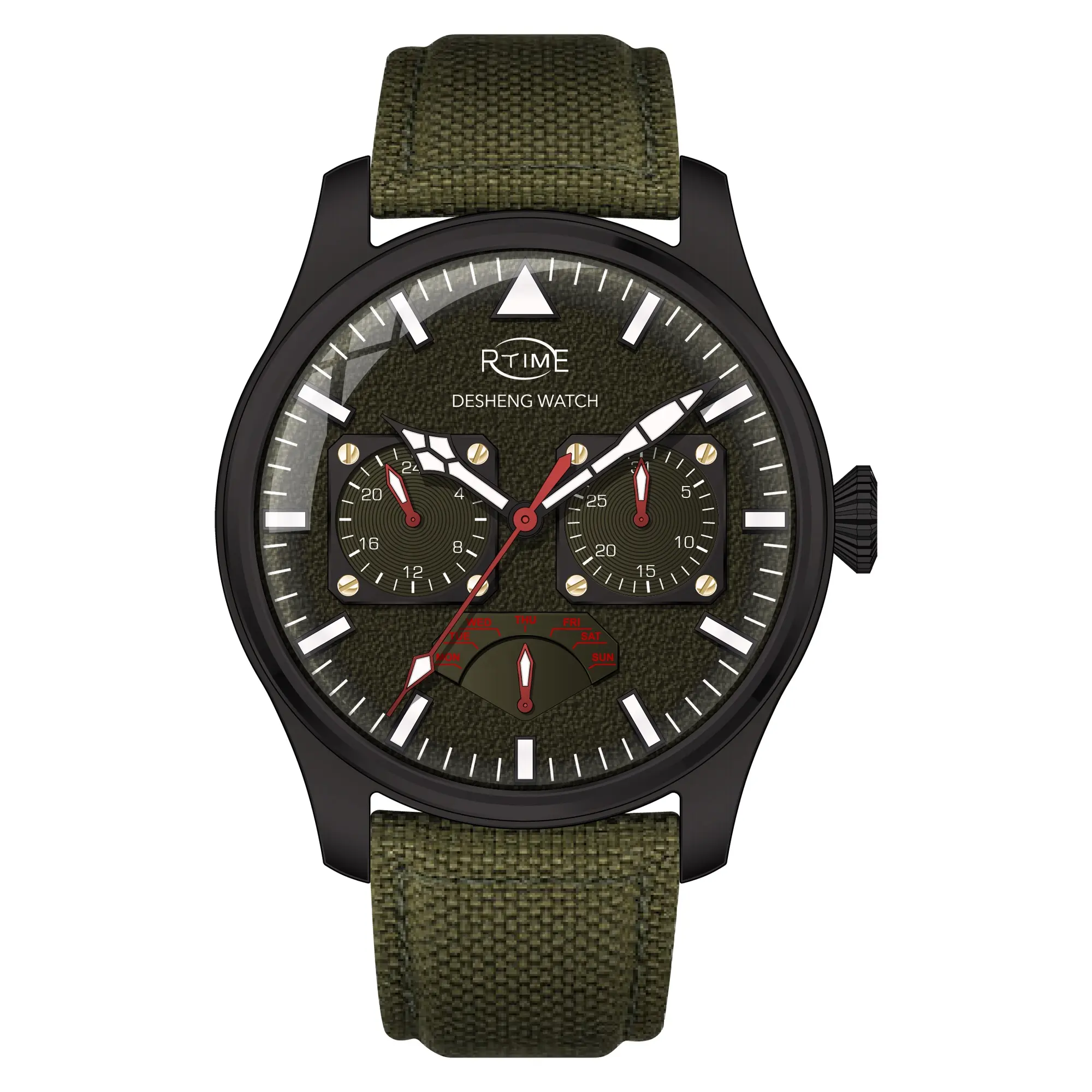 OEM ODM pilot watches unique original custom watch Japanese movement luxury watches men