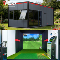 Sistema de Simulador de Golf para Exteriores PGM YGF001, Decoración de Lujo, Casa Contenedor Tipo Cápsula de Cine KTV para Uso Doméstico y Comercial