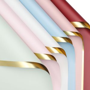 Papel de Envolver Flores Dorado de Doble Color, Impermeable, Papel Ouya Dorado para Ramos con Material Floral - Product Image 4