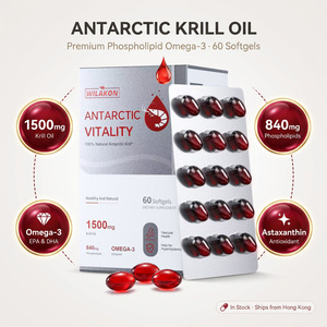 840 mg de phospholipides Oméga-3 DHA pour la santé des articulations et du cerveau, 60 gélules, huile de krill antarctique premium 1500 mg, expédié depuis Hong Kong - Product Image 1