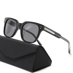 Gafas de Sol Cuadradas de Acetato para Hombre, Montura Negra, Lentes TAC con Protección UV400, para Conducir, Moda - Product Image 4