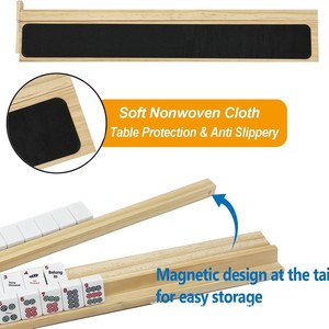 Pousseur et support de mahjong en bois massif moderne avec support pour échecs et dominos pour <span class=keywords><strong>jeux</strong></span> de table – Vente en gros - Product Image 4