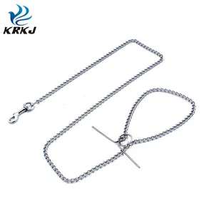 TC1404-A Suitable for different sizes dogs 180cm length pet "T" handle design metal training chain leash lead with loop