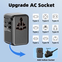 Adaptateur de voyage universel Worldplug 100W Super Rapide pour le monde entier avec 1A3C