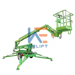8-20m Trailer Boom Lift Cherry Picker Spider Lift Man Basket 14m Towable Articulated Hydraulic Lift Boom For Sale