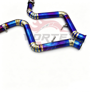 Kit d'échappement Vortex Titanium Valvetronic compatible avec BMW M3 E90 E92 E93 S65 V8 4.0L, silencieux racing à découpe en forme de pi, kit catback avec embouts quadruples. - Product Image 3