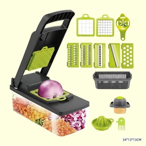 Cortador de Verduras Multifuncional, Rebanador y Picador de Verduras, Juego de Utensilios de Cocina de Silicona, Gadget de Cocina de Acero Inoxidable - Product Image 5