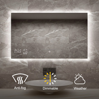 Miroirs chauffants, 2000W, contrôle wifi intelligent, led, panneaux chauffants, miroir mural en verre, chauffage électrique