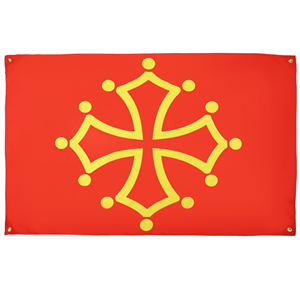 Drapeau personnalisé de l'Occitanie en polyester rouge et jaune, croix occitane, bannière régionale de Toulouse Languedoc pour la décoration intérieure et extérieure - Product Image 6