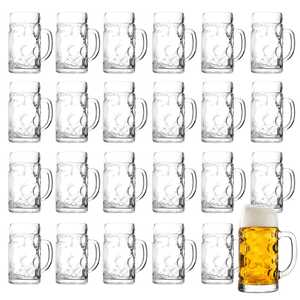 Bicchieri da birra trasparenti riutilizzabili da 500 cc per feste ed eventi, dimensioni 8x15 cm - Product Image 1