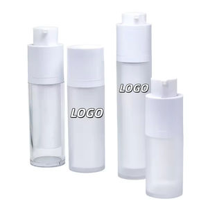Botella de Lujo para Cosméticos con Bomba Airless de PP, 15ml 30ml 50ml, Blanca, de Doble Pared, para Suero, con Acabado Esmerilado y Recargable - Product Image 1