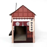 Dreifach wandige Wellpappe Faltbare Pet House Cat Shelter Box Kratz festes, umwelt freundliches Design