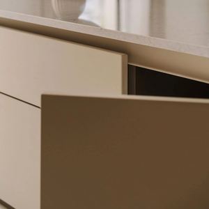 Vente en gros de 18mm Armoire de cuisine intelligente étanche Mdf mélamine stratifié Eb Panneau de porte Surface acrylique comprend robinet - Product Image 3