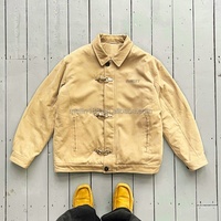 Veste de travail en toile sergé de canard personnalisée pour hommes – Qualité supérieure, décontractée, pour l'extérieur, avec fermeture à crochet, style marin, veste de travail type tankers