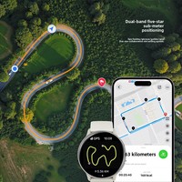 Montre connectée AMOLED de sport en plein air OEM avec GPS, boussole, baromètre, lumière LED, étanche 50m, fréquence cardiaque, appels Bluetooth pour les marques d'aventure
